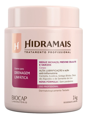 Creme Drenagem Linfática 1 Kg Hidramais