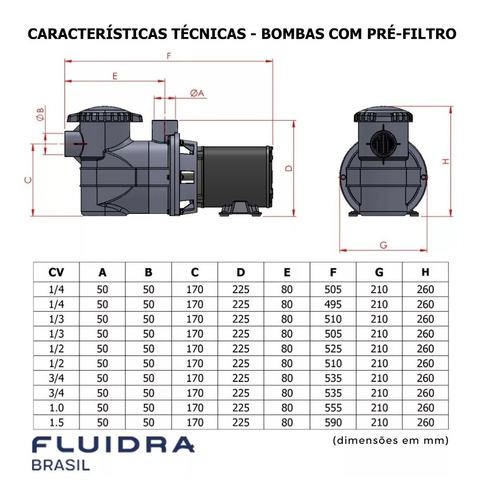 Kit Moto Bomba Nautilus Para Piscina Com Filtro F450 Weg