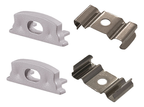 Kit De Instalación Para Perfil Aluminio Flexible Incluye 10 Tapas De Plástico Y 10 Clips De Aluminio Wac-029 Winled