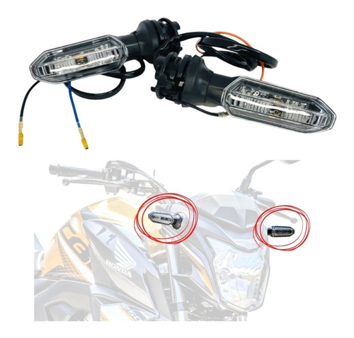 Imagem 3 de 5 de Kit 4 Seta Pisca Led De Twister Para Titan 160 150