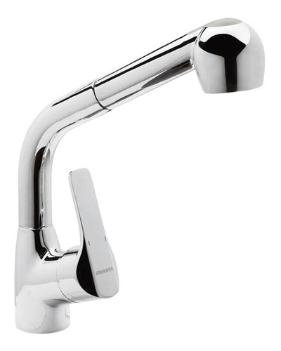 Grifería Monocomando Cocina Extensible Genebre K8 61206 Cr Color Cromo