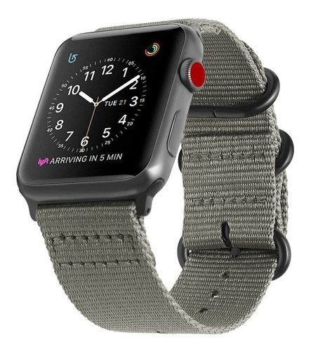 Correa Nylon Fintie Compatible Con Apple Watch 42mm Gray