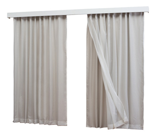 Cortina Blackout Com Voil 12.00x2.80 Para Trilho Suiço Max