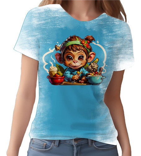 Camiseta Camisa Tshirt Chefe Macaco Cozinheiro Cozinha 2