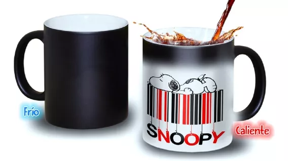 Tazas Cerámica Termosensible Snoopy Codigo - Cambia Color