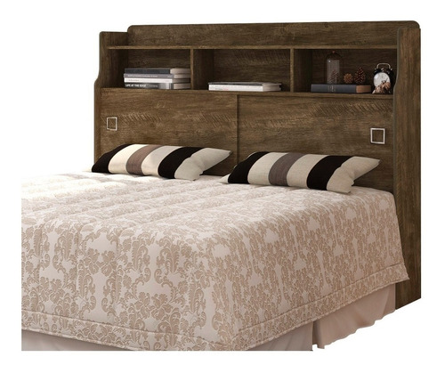  Cabeceira de cama box Cambel Móveis Jessica Queen 165cm x 123.5cm castanho wood