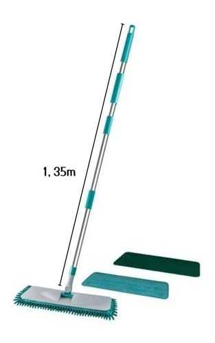 Mop Plano 3 Em 1 Limpeza Pesada Esfregão Multiuso Flash Limp Verde