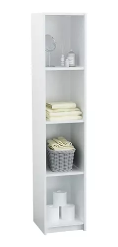 Espacios y Muebles Bariloche - MUEBLE ORGANIZADOR PARA BAÑO Este  organizador para baño fue realizado en Placa MDF de Melamina Blanca de 18mm  con bordes de PVC de 2mm, de alta resistencia.