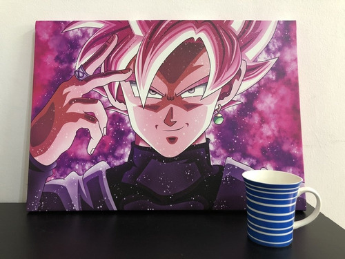 Cuadro Dragon Ball: Zamasu Super Saiyan Rosa - 55x80 Cm