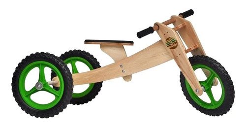 Triciclo Que Vira Bicicleta De Equilíbrio Madeira Woodbike
