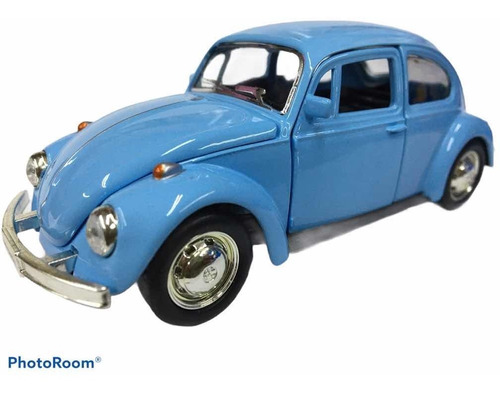 Miniatura Fusca 1967 Cor Azul Abre Capô