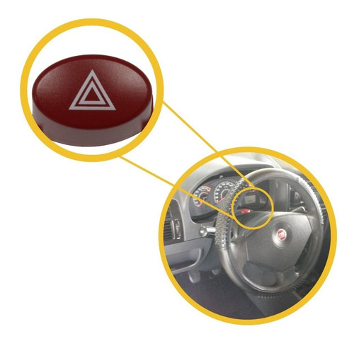 Imagem 4 de 6 de Kit Reparo Botão Do Pisca Alerta Fiat Fiorino 2010