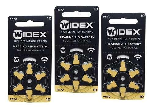 18 Pilas Para Audífono #10. Widex Pr 41 1.4 V