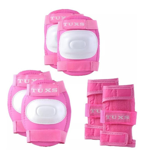 Set De Protección Rosa Para Bicicleta Patin Skate Seguridad