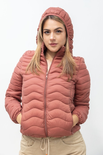 Imagen 2 de 3 de Chaqueta Mujer Corta Acolchada Con Capucha, Hurlintong Fw22