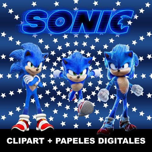 Kit Sonic Cliparts Imágenes Png Y Papeles Dígítálles