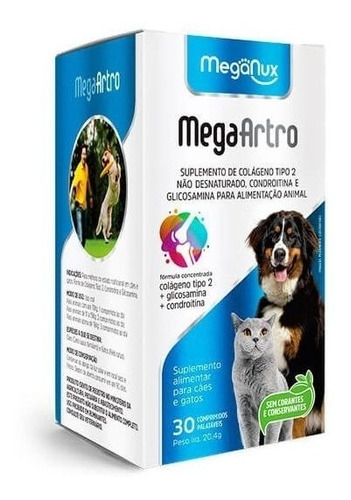 MegaArtro MegaNux - 30 comprimidos para Cães E Gatos
