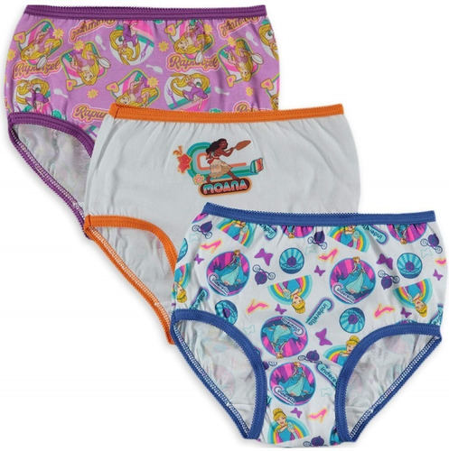 Disney Princesas Pantaletas Pantys, Blumer Para Niñas 3 Pack