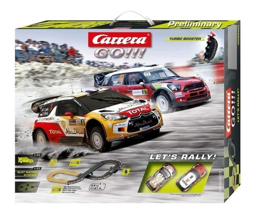 Pista Slot Carrera Go!!! Let´s Rally 3.6 Metros  Escala 1/43