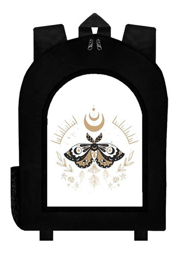 Mochila Negra Esoterismo Tarot Bruja Art#ar156