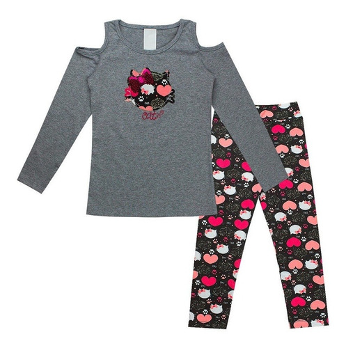 Imagem 8 de 9 de 4 Conjuntos Feminino Infantil Roupas De Inverno Crianças