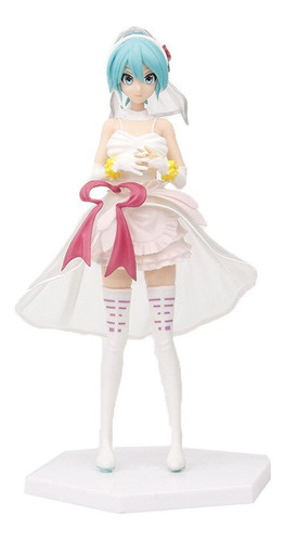 Figura Miku Hatsune Vestido De Novia Vocaloid Pvc 