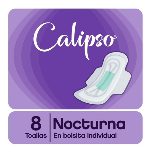 Toallas Femeninas Calipso Nocturna Con Gel Alas 8u