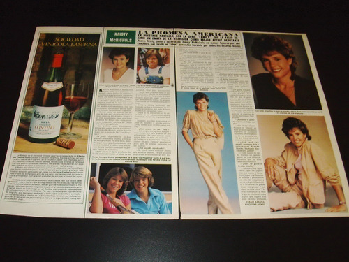 (u066) Kristy Mcnichol * Clippings Revista 2 Pgs * 1982