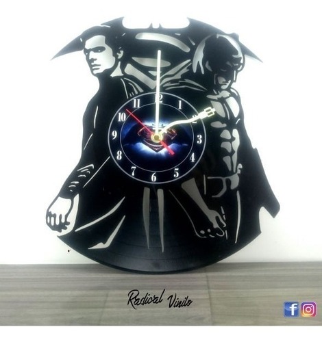 Reloj De Vinilo Superman Vs Batman Comic Regalos Decoracion 