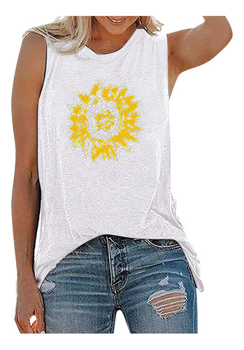 Blusa Casual De Verano Sin Mangas Para Mujer, Cuello Redondo