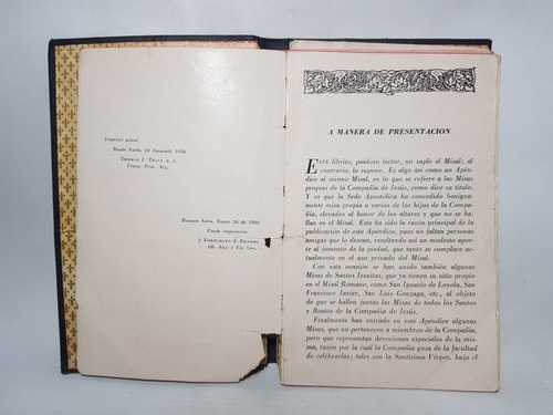 Imagen 5 de 9 de Antiguo Misal Compañía De Jesús 1938 Buenos Aires Mag 57622