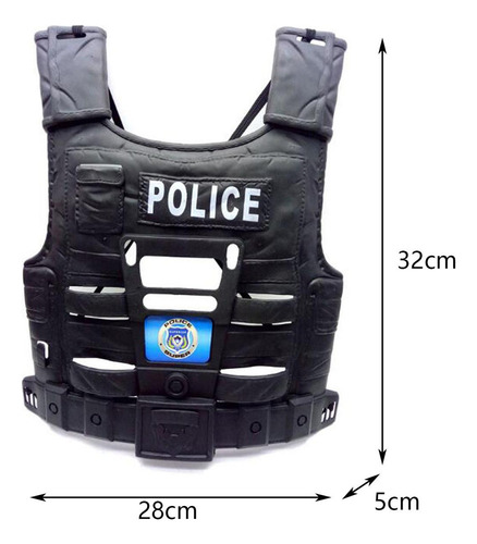 Aplicable A 9 Uds. Disfraz De Policía Para Niños, Uniforme