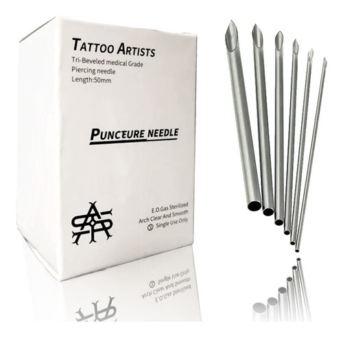 100pz Cánulas Agujas Para Perforación 13g Calibre De Las Agujas 13