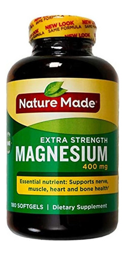 Suplemetos Extra Strength Magnesio 400 Mg, 180 Cap