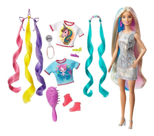 Imagen 3 de 5 de Barbie Fantasy hair Mattel GHN04