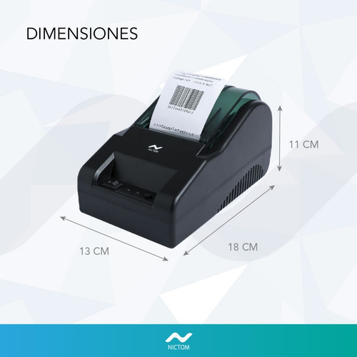 Imagen 5 de 5 de Impresora Térmica Nictom It02 Comandera Tickets Usb