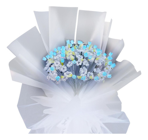 Kit De Tulipanes Diy, Ramo De Tulipanes De Imitación Azul