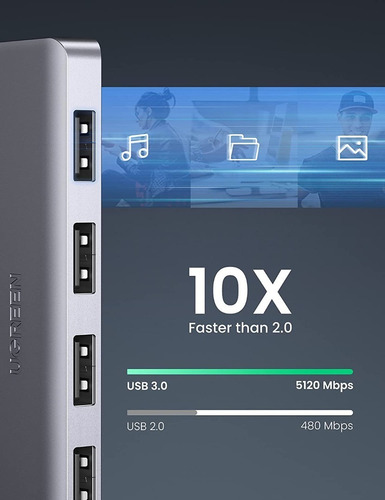 Imagen 7 de 10 de Adaptador Hub Tipo C Para Computadoras Macbook
