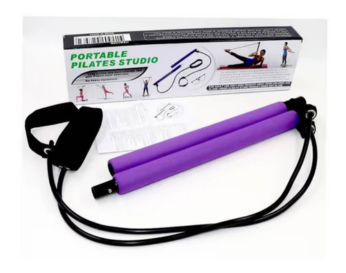 Barra Pilates Fitness Con Banda Elástica Resistencia