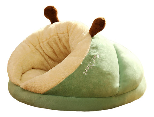 Cama De Felpa Para Perros Pequeños, Cueva Verde M