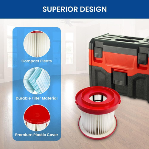 4 Pack 49-90-1900 Filtro Hepa De Repuesto Compatible Con...