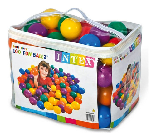 Set Kit Intex De Pelotas 8cm 100 Cien Unidades Nuevas 