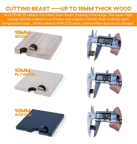 Máquina de grabado láser de madera y metal acrílico Module 90w 12V