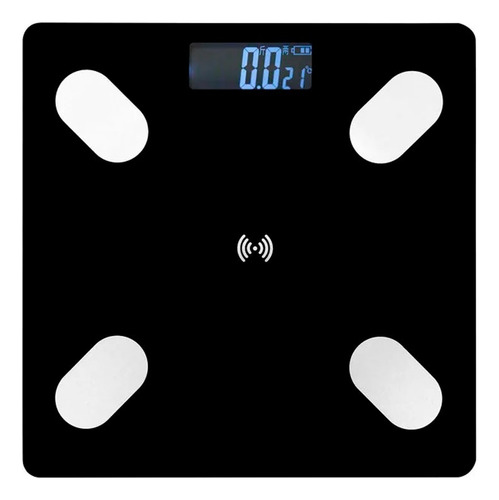 Balanza Inteligente Bluetooth Con App Bascula Vidrio Digital Negro