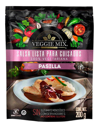 Salsa Pasilla Lista Para Guisados Veggie Mix Vegetariana 200g