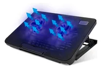 Comprar Base Ajustable Para Macbook Soporte Notebook Fan Cooler Color Negro Color del LED Azul
