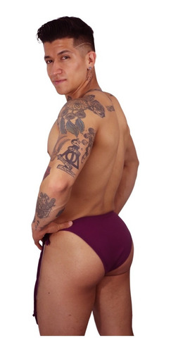 Pack 3 Bikini Plizado Ropa De Hombre, Trusa, Traje De Baño