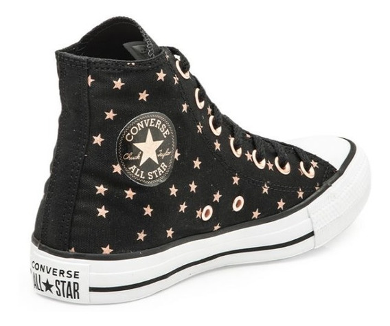 converse negras estrella