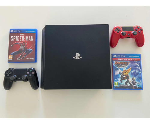 Playstation 4 Pro 1tb + 2 Controles + 2 Juegos