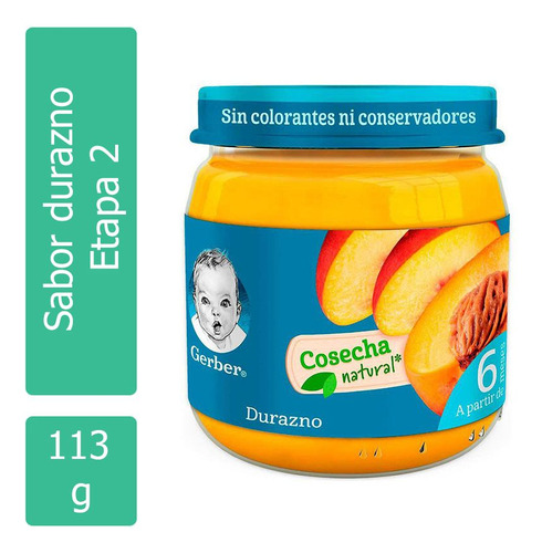 Gerber Papilla Durazno 2da Etapa Frasco Con 113 G